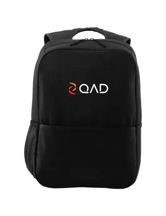 Access Square Laptop Black Backpack w/QAD Logo