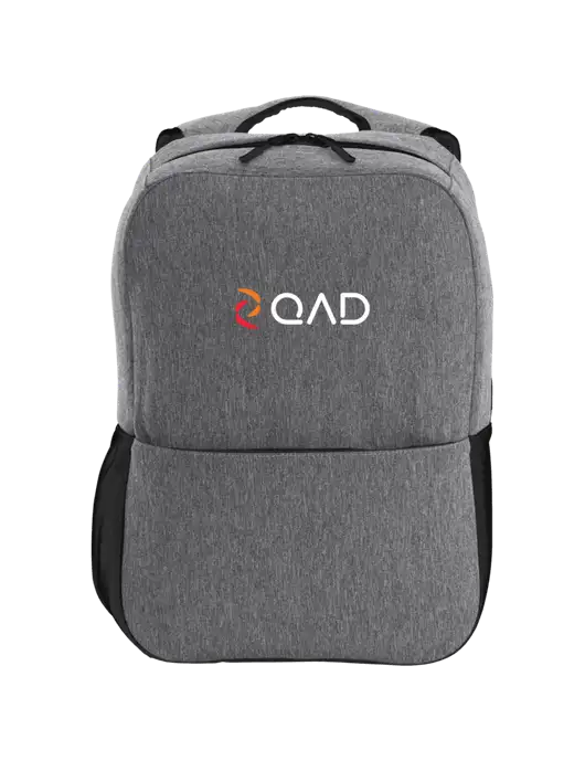 Access Square Laptop Graphite Heather/Black Backpack w/QAD Logo