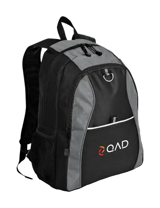 Honeycomb Grey/Black Backpack w/QAD Logo