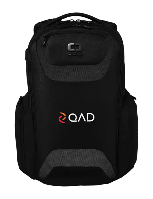 OGIO Black Charcoal Connected Pack w/QAD Logo