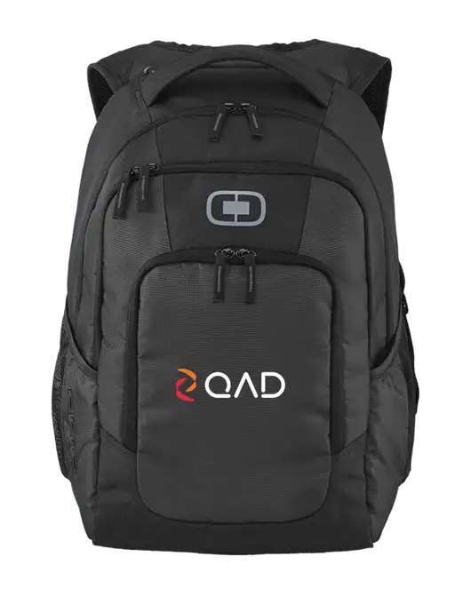 OGIO Diesel Grey Logan Laptop Backpack
 w/QAD Logo
