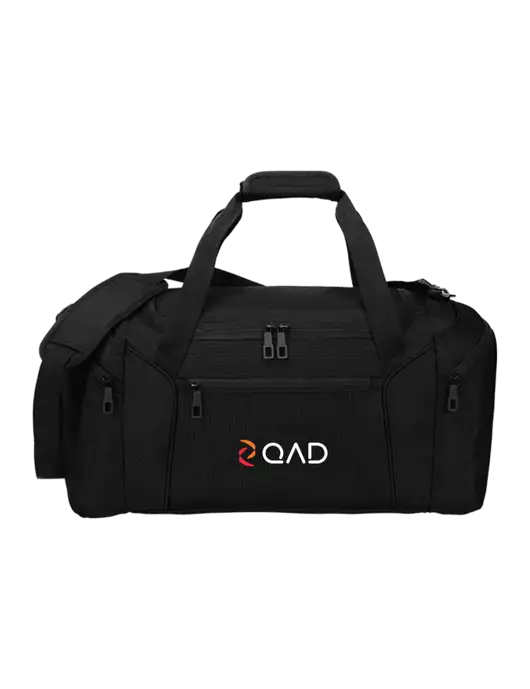Slim & Lite Black Duffel    w/QAD Logo