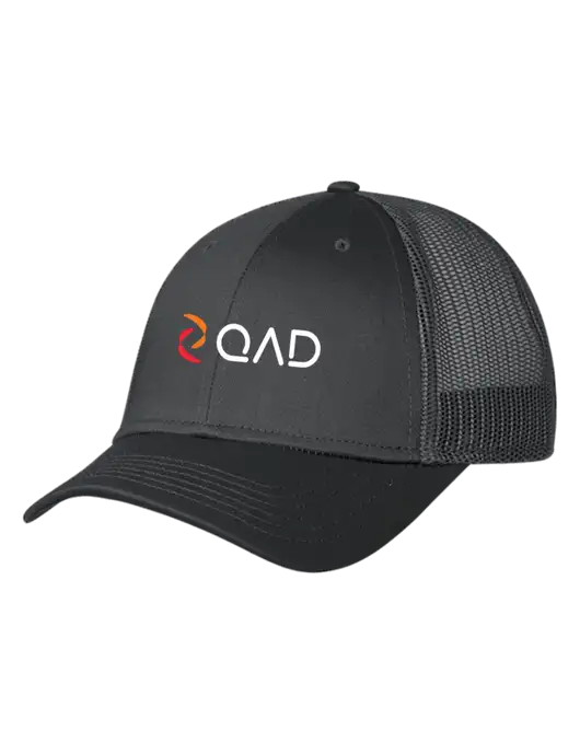 Charcoal Mesh Trucker Cap Snap Back w/QAD Logo