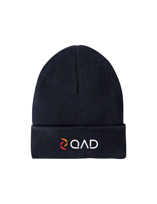 Recycled True Navy Beanie w/QAD Logo