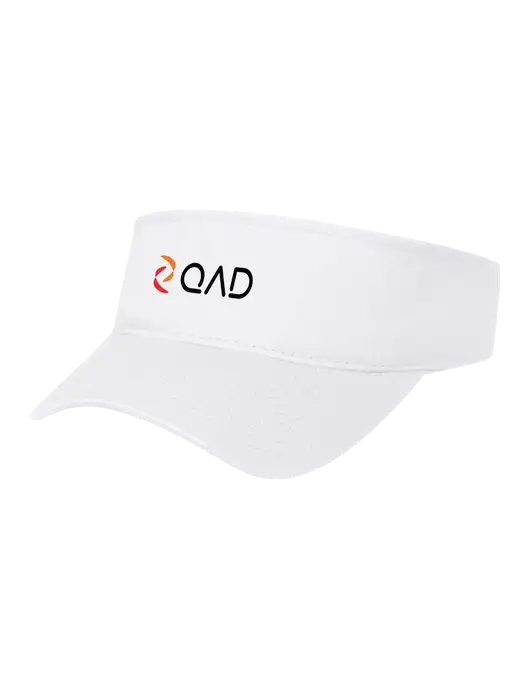 White Cap Visor w/QAD Logo