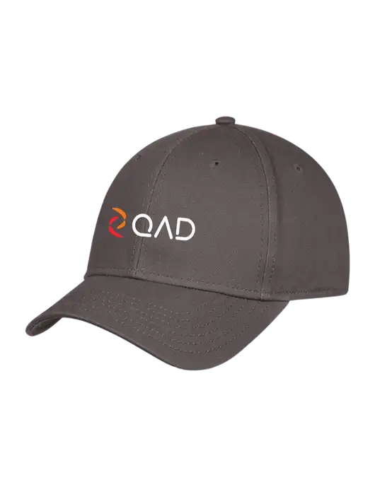 Charcoal Structured Cap Hook & Loop w/QAD Logo