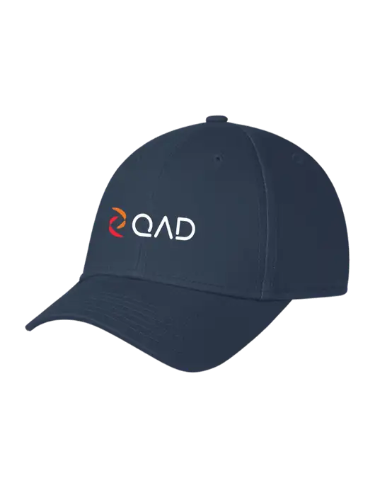 Navy Structured Cap Hook & Loop w/QAD Logo