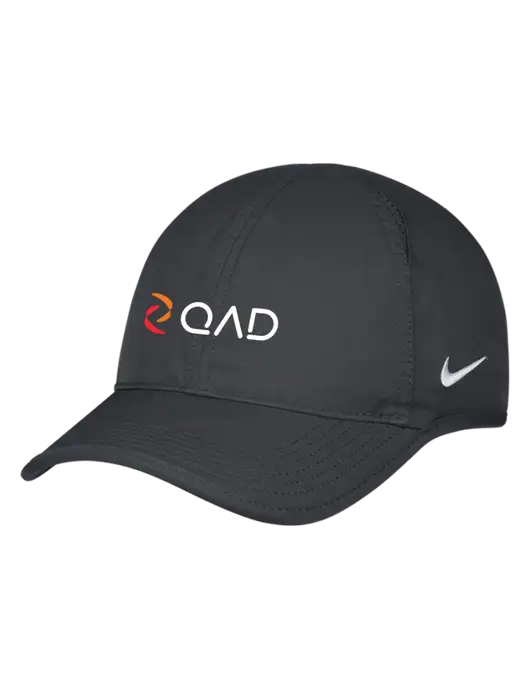 Nike Charcoal Featherlight Cap w/QAD Logo