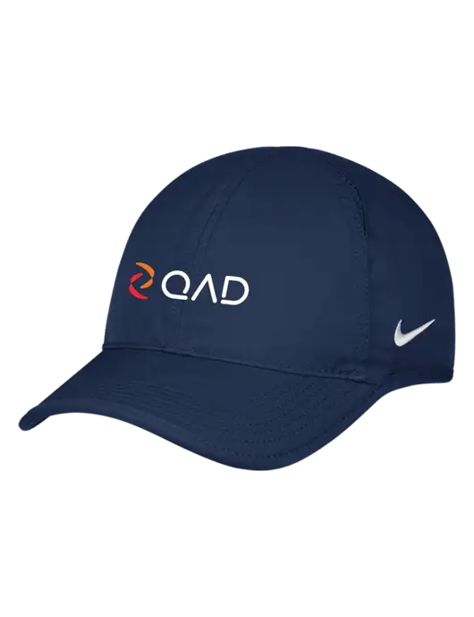 Nike Navy Featherlight Cap w/QAD Logo