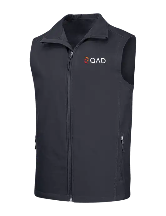 Dark Grey Core Soft Shell Vest w/QAD Logo