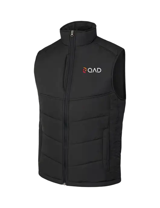 Black/Black Puffy Vest w/QAD Logo