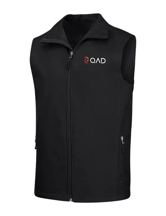 Black Core Soft Shell Vest w/QAD Logo