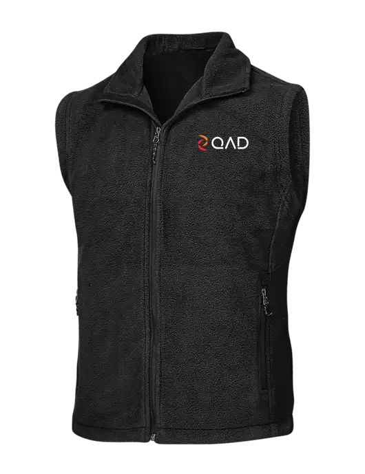 Black Fleece Vest w/QAD Logo