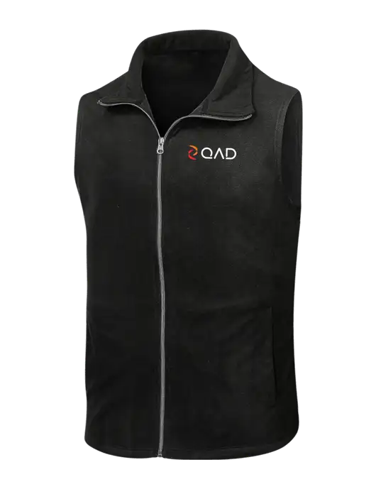 Black Microfleece Vest w/QAD Logo