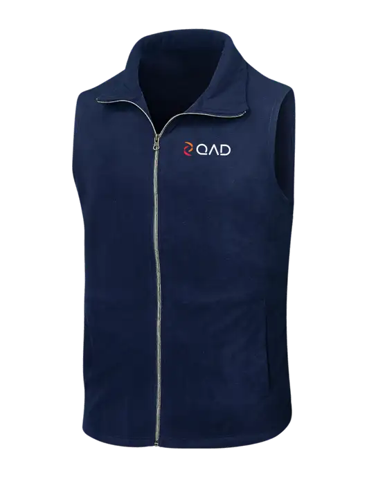 Navy Microfleece Vest w/QAD Logo