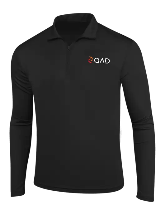 Black PosiCharge Competitor 1/4 Zip Pullover w/QAD Logo