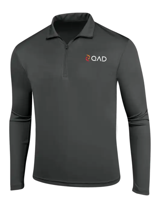 Dark Grey PosiCharge Competitor 1/4 Zip Pullover w/QAD Logo