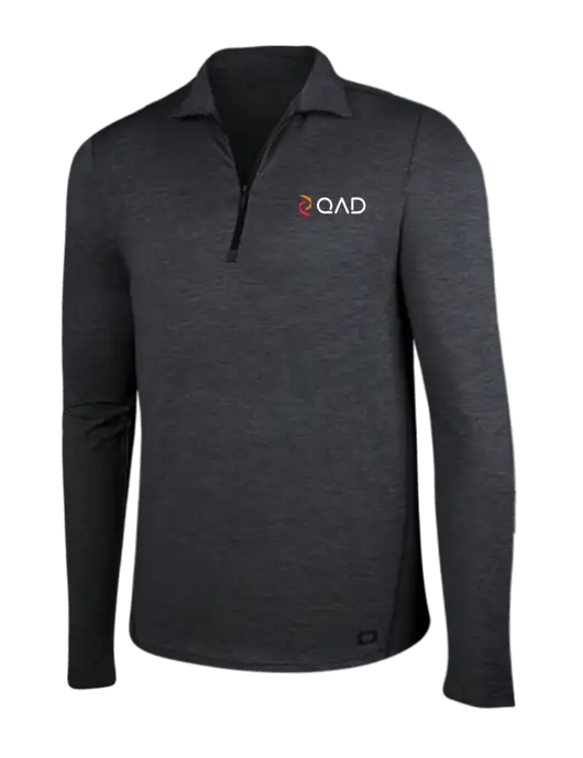OGIO Blacktop Heather Endurance Force 1/4 Zip w/QAD Logo