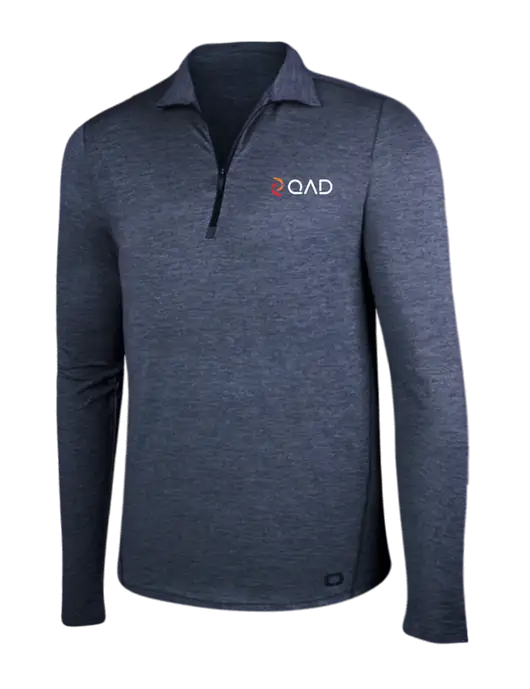 OGIO Blue Indigo Heather Endurance Force 1/4 Zip w/QAD Logo