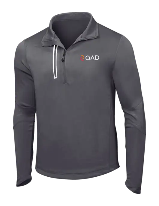 OGIO Gear Grey Endurance Fulcrum 1/4 Zip w/QAD Logo