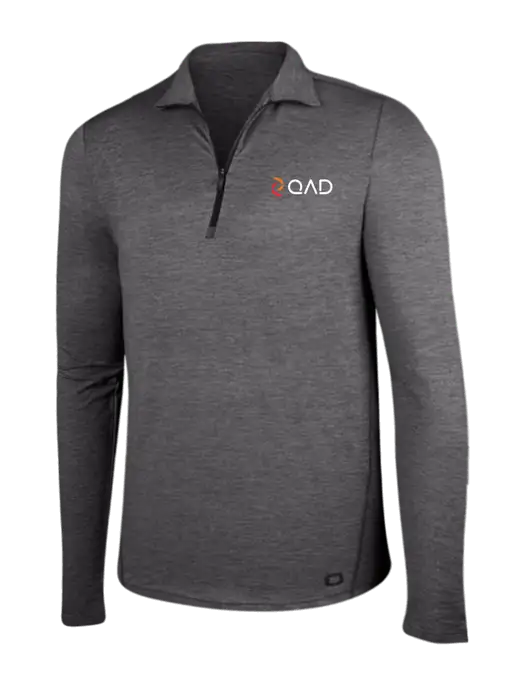 OGIO Gear Grey Heather Endurance Force 1/4 Zip w/QAD Logo