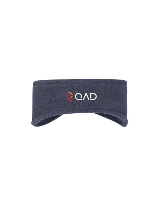 Navy Stretch Fleece Headband w/QAD Logo