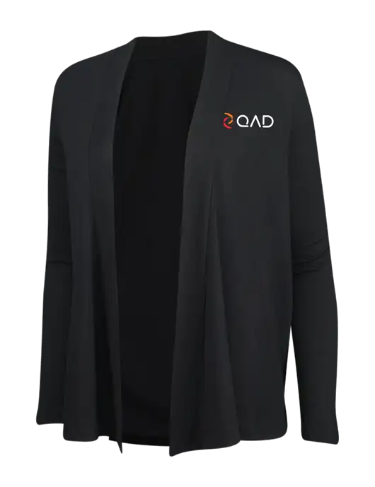 Black Womens Concept Cardigan w/QAD Logo