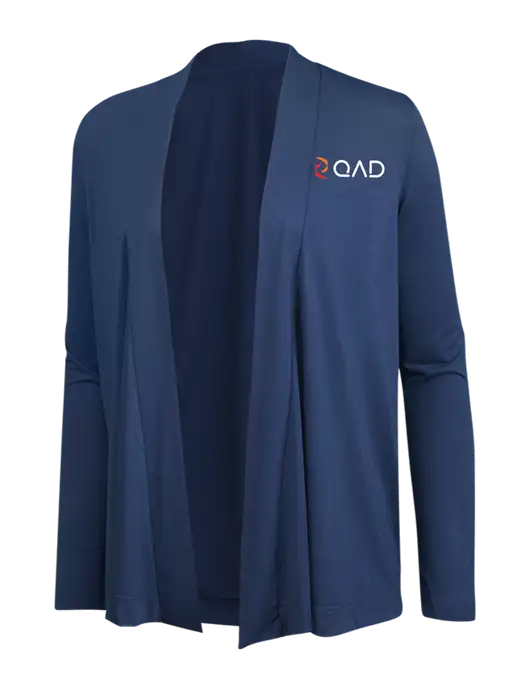 Dusty  Blue Womens Concept Cardigan w/QAD Logo