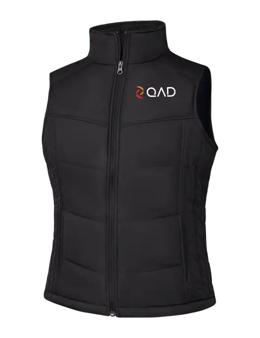 Womens Black/Black Vest w/QAD Logo