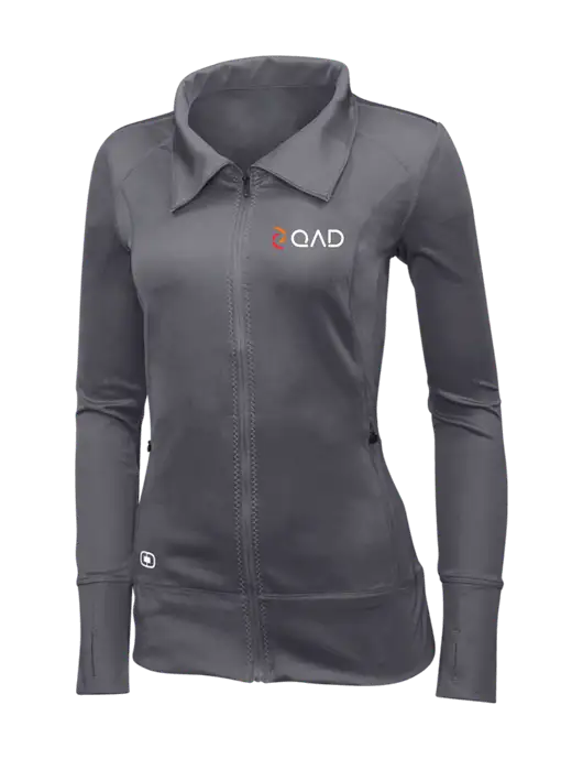 OGIO Dark Grey Womens Endurance Fulcrum Full-Zip w/QAD Logo