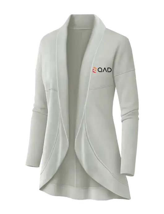 OGIO Ivory Snow Womens Luuma Cocoon Fleece w/QAD Logo