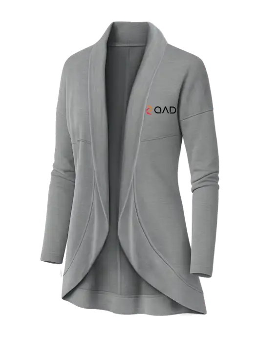 OGIO Light Grey Heather Womens Luuma Cocoon Fleece w/QAD Logo