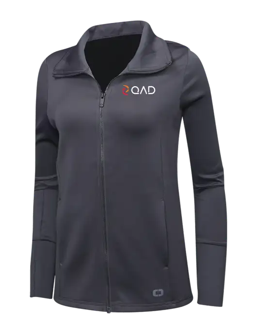 OGIO Dark Grey Womens Endurance Modern Performance Full-Zip w/QAD Logo